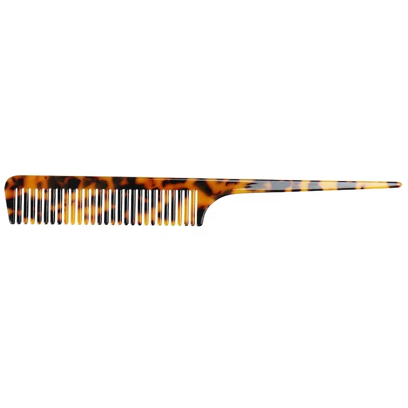 Гребешок Tortoiseshell классический для парикмахерской, целлюлозный ацетат, крысиный хвост