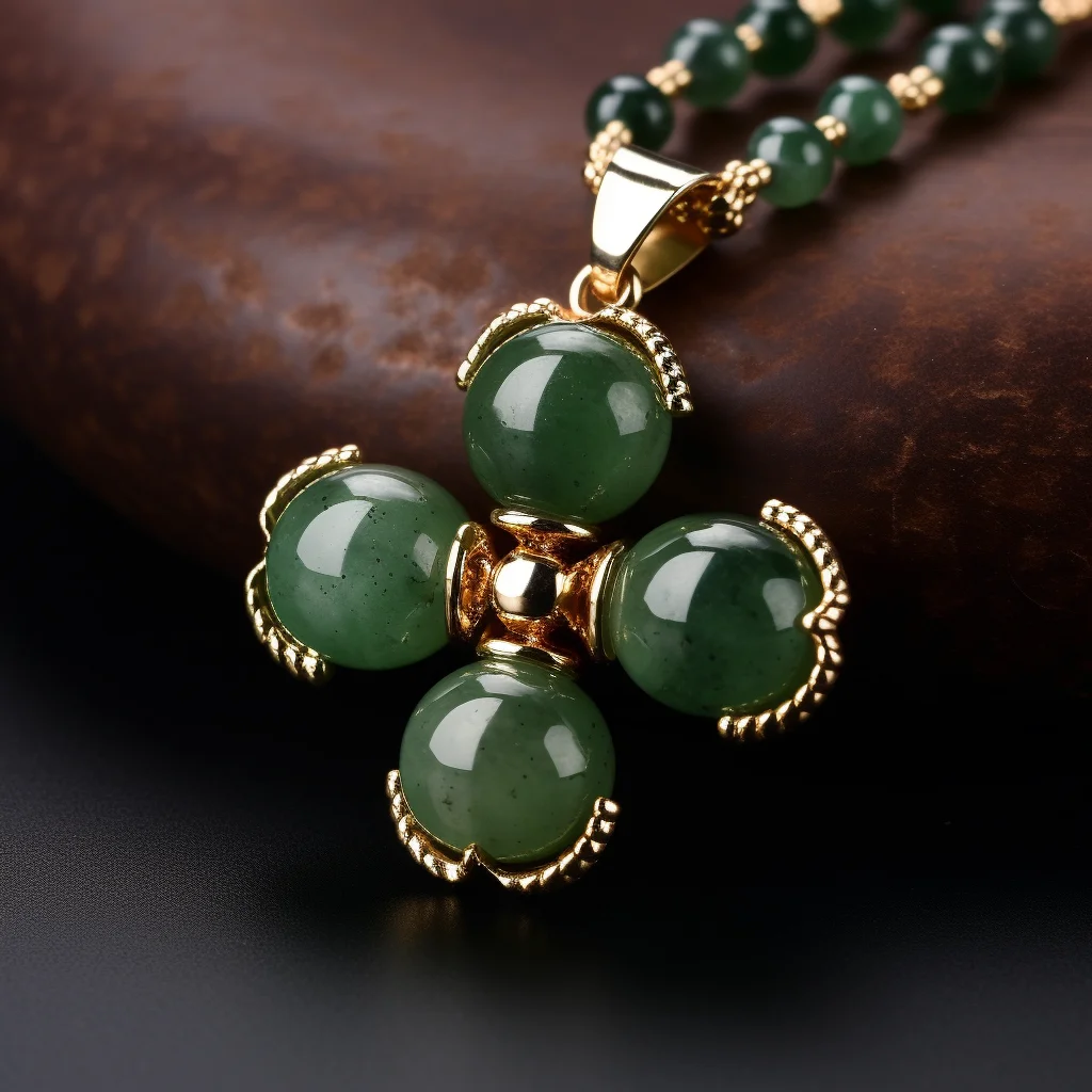 Necklace Pendant kolye Four Leaf Clover Stainless Steel Chain Gold Plated Jesus Gemstone Beads Jade Moissanite Fantasy Necklaces