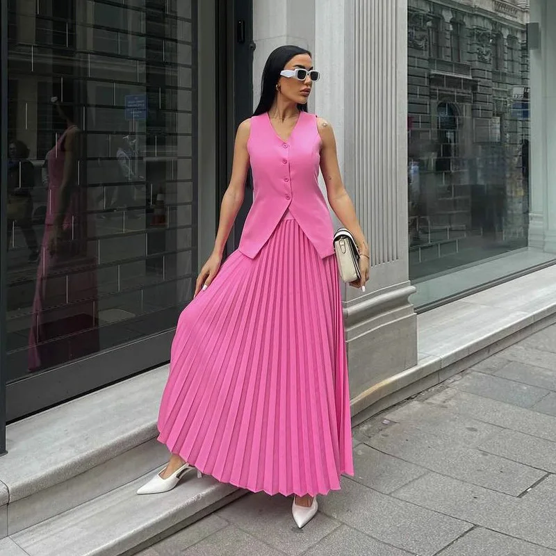 RedPeony Women Fashion Lapel Long Sleeve Lace-Up Shirts And High Waisted Mini Skirts Sets Elegant Beige Two Piece Set