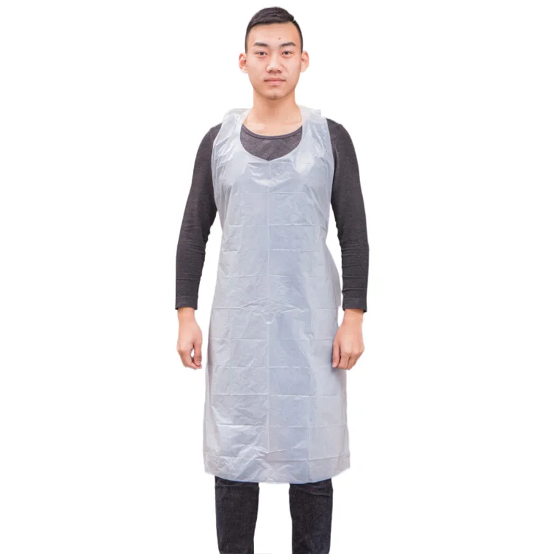 Wholesale Disposable Plastic Aprons PE kitchen Waterproof Medical Apron For Kitchen Hair Salon