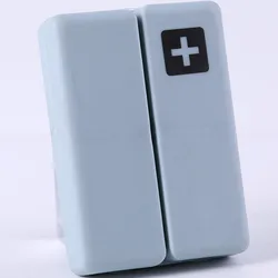 Four colors  flip capsules portable convenient compact magnetic folding 7 grid pill medicine storage box