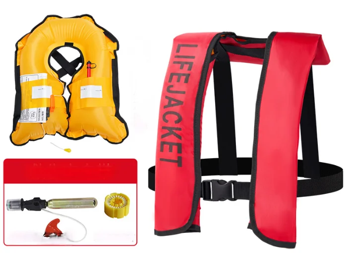 Automatic inflatable life jacket professional Marine portable fishing vest double air bag large buoyancy vest