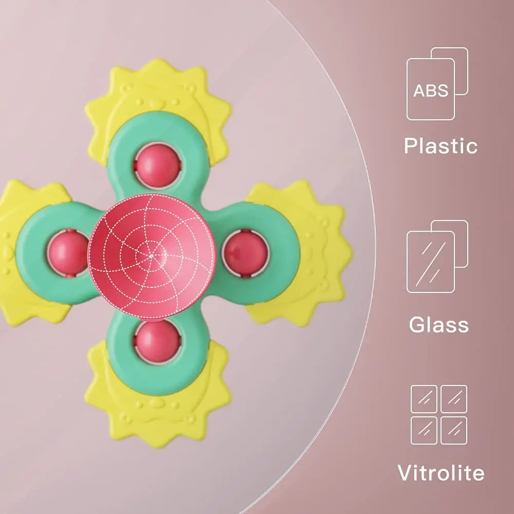 Suction Cup Spinner Toys, Simple Dimple Fidget Toys with Suction Cup Silicone Flipping Board Release Stress and Anxiety Kids