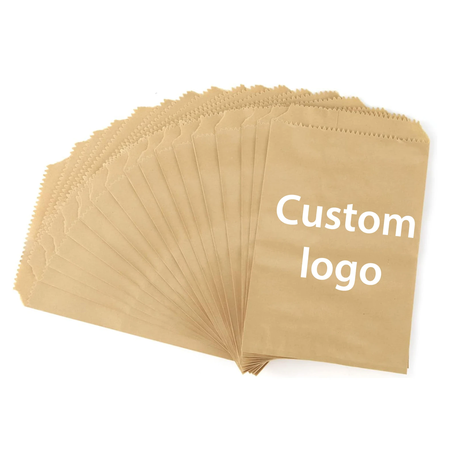 Hot Cookie Donut Merchandise Zigzag Sealed Brown Flat Envelope Reasonable Price Luxury Kraft Paper Bag