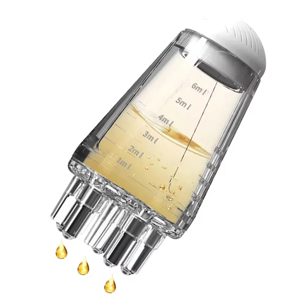 Hair care solution 6ml ball massage head administration application and guide comb