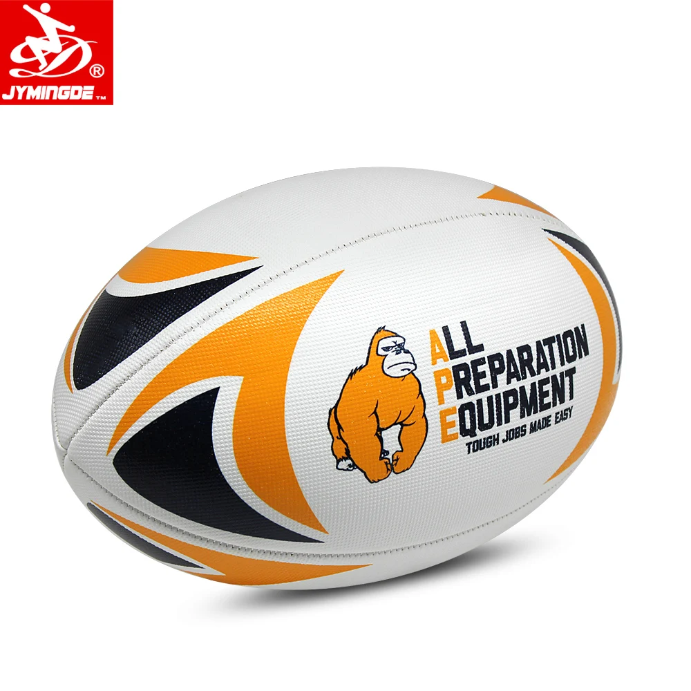 Customized Design Promotional and Match leather rugby ball pu pvc leather rugby ball