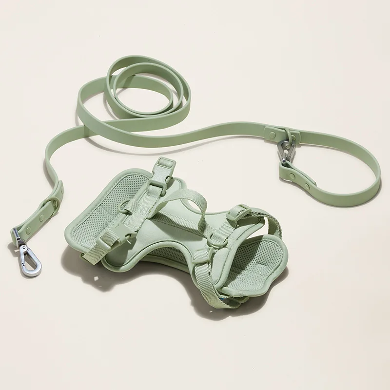 Неопреновый ремень безопасности для собак с логотипом на заказ, Регулируемый мягкий воздушный слой, шлейка для собак с резиновым поводком для собак