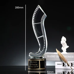 TV & film Character crystal trophy for movie Memorial awards