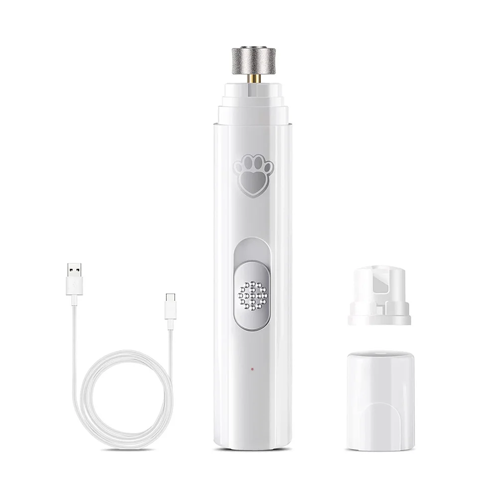 Dog Nail Grinder Upgraded Pet Cat Dog Nail Trimmers Clippers Tool 2 Speed Rechargeable Electric Pet Nail Grinder Grooming Tool