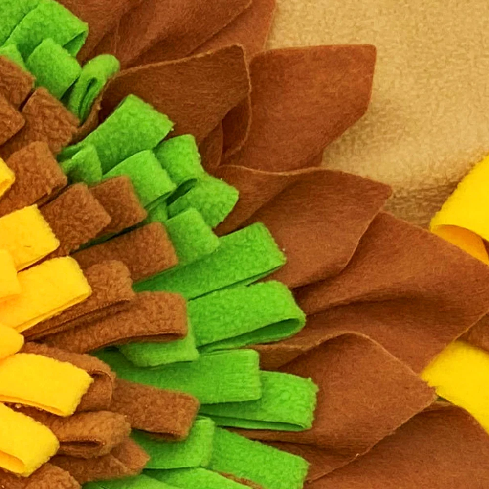 Pet Snuffle Mat Hedgehog Puzzle Toy Large Mat with Squeaky Mushrooms Portable Indoor Dog Mat for Foraging Skills & Stress Relief