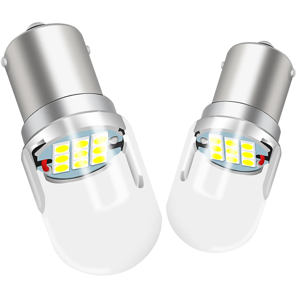 Hot Selling 12V 1156 BA15S 1157 BAY15D 3156 7440 Led 3030 9SMD White Bulb Car Reverse Light Turn Signal Lamp DJ208
