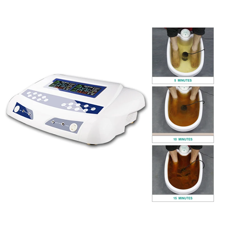 Newly Hot Sale two people use with heating waist belt for fat removal ion cleanse detoxify foot spa machine