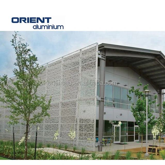 Customized Laser Cutting Perforated Metal Wall Cladding Panel Decorative Aluminum Perforated Metal Facade Panel