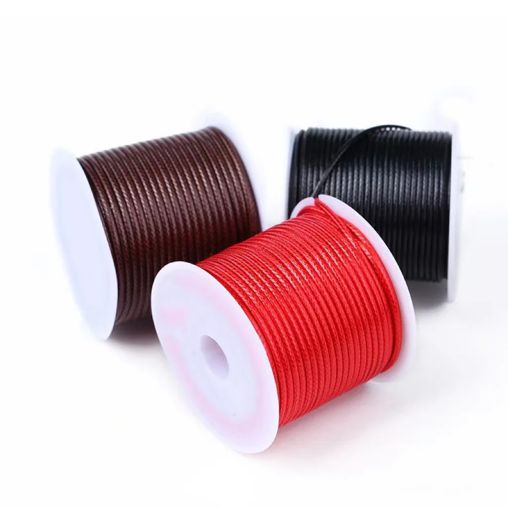 Custom Round Polyester 2mm 3mm 4mm Waxed Rope Korean Wax Rope Color Waxed Cords Rope