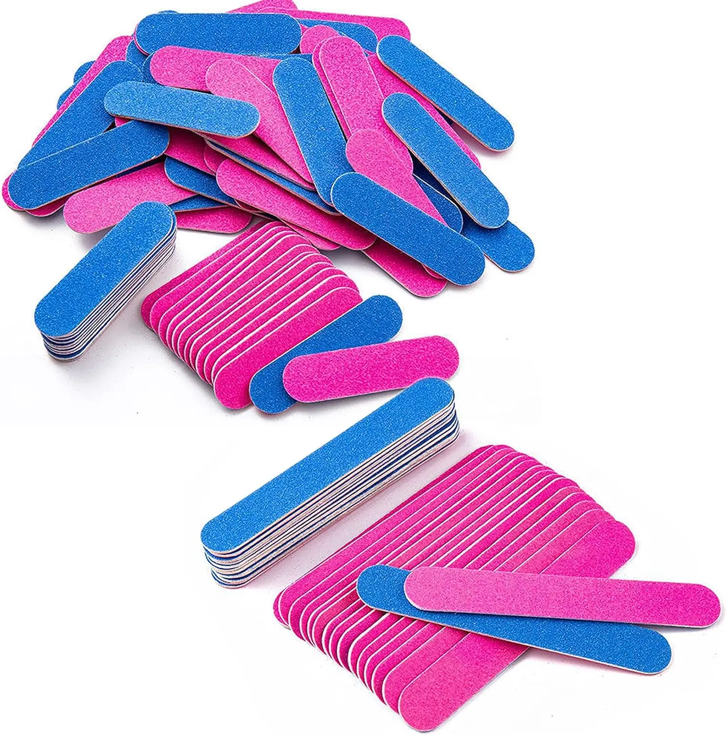 100Pcs Double-sided Nail Files Sandpaper for Nail Art Nail Tips Polishing Manicure Pedicure Tool