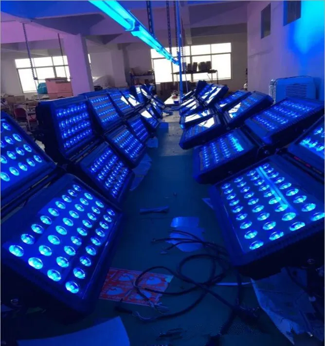 IP65 Waterproof Factory Direct 72X10w RGBWA 5in1 LED Wash City Color Light Double Wall Washer Light for Dj Disco Bar Club Event