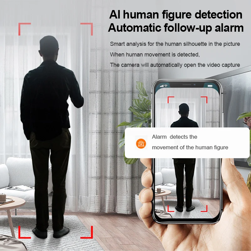 AI smart camera 1080P full color night vision indoor home camera mini wifi camera