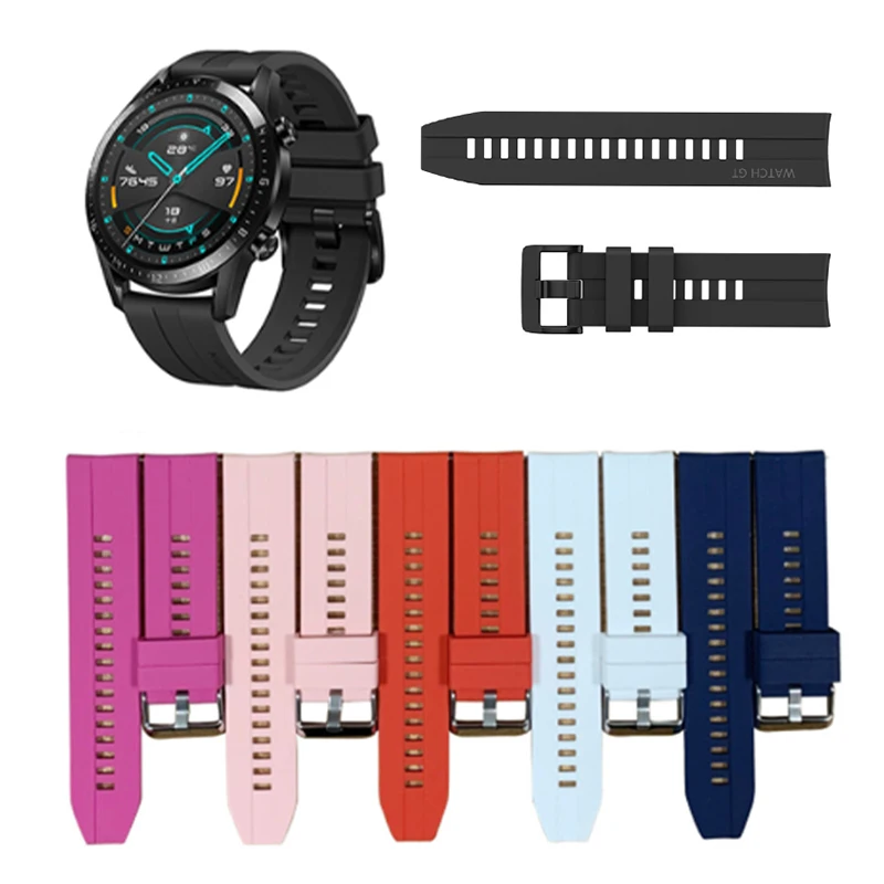 BOORUI fashion wholesale silicone watch band 22mm sport Smart Watch strap for huawei watch gt 2 46mm