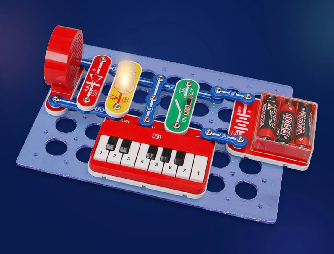 Обучающие игрушки, электронный набор для научных экспериментов, электронные схемы, электронное пианино