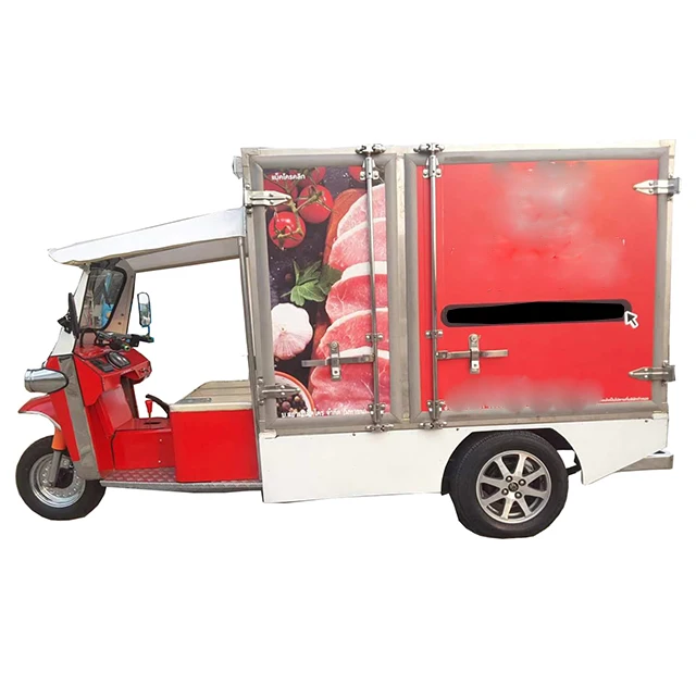 Electric Tuktuk for food delivery with 3000W-5000W 72V dc motor