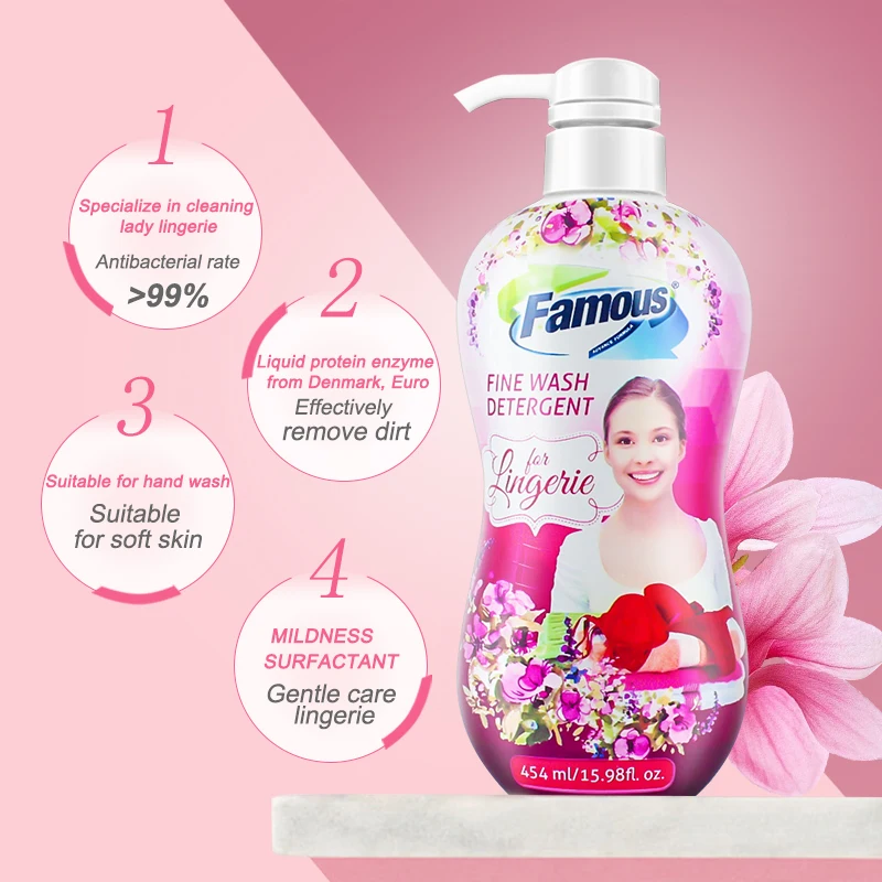 OEM Factory Price Wholesale Biodegradable Detergent Laundry Liquid for Women Underwear Cleaner Fresh Scent Apparel