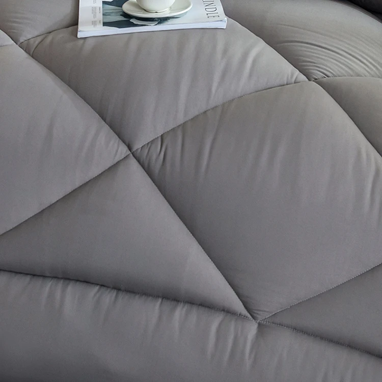 High quality winter reversible down king size bed comforter set luxury