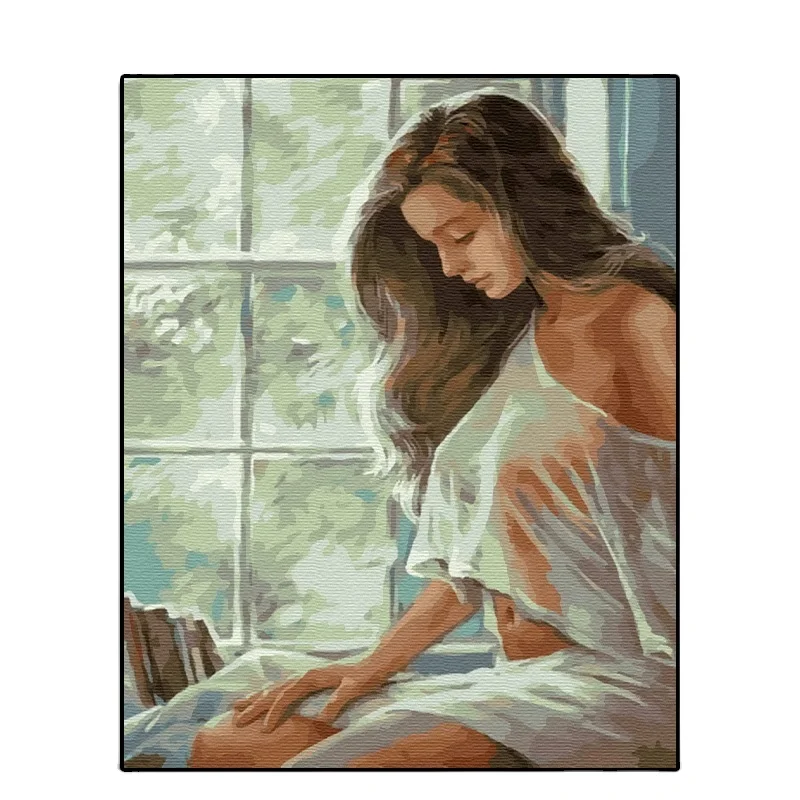 Hot Selling DIY Painting By Numbers Beautiful Scenery  Painting  Custom Paint By Numbers Kit For Adults