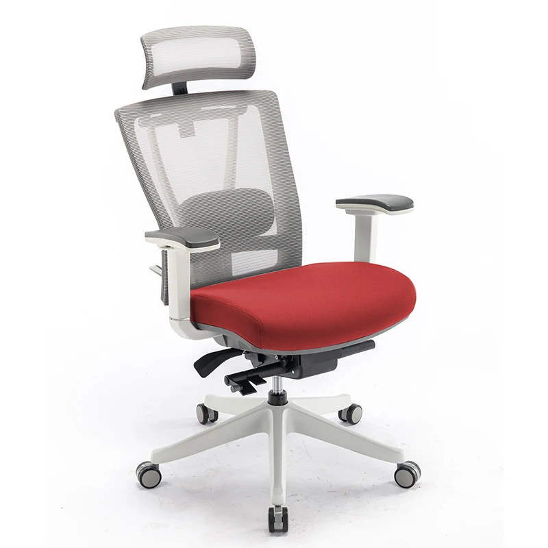 Custom Logo Red Color Swivel High Back Mesh Ergonomic Office Chair Manufacturer