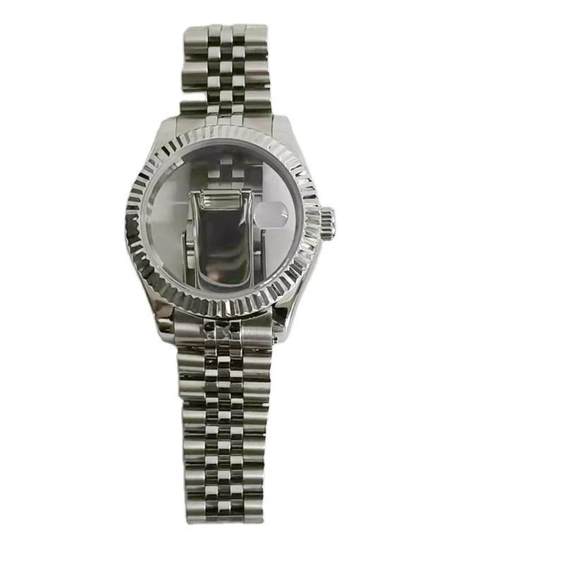 Substitute log style 40MM dog tooth ring 316 fine steel mechanical watch case three strains five beads with universal set