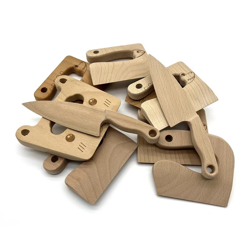 Производители поставляют Детские кухонные инструменты деревянные ножи для резки фруктов и овощей детские деревянные ножи игрушки «сделай сам»