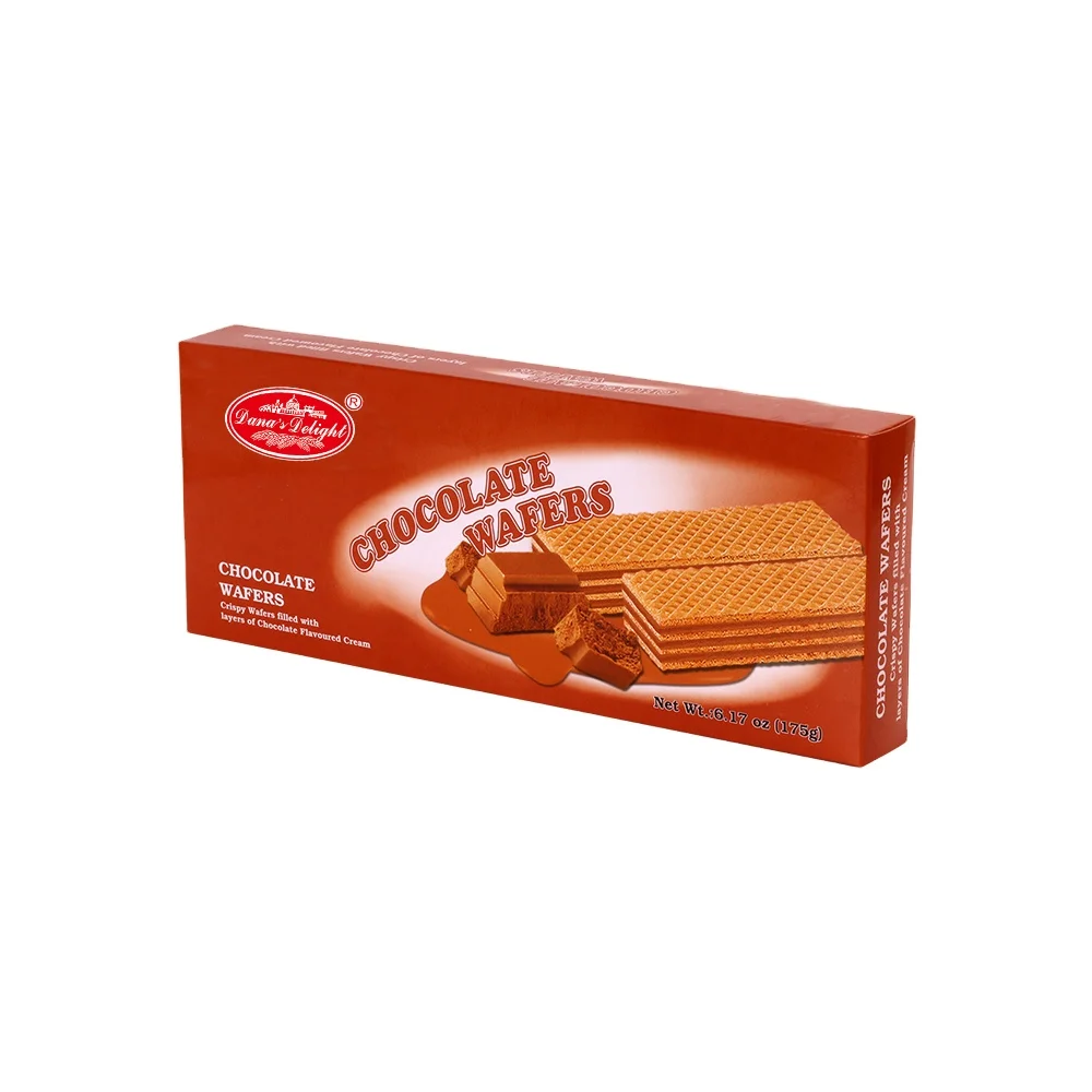 Hot sale paper box Wafer Biscuits with Chocolate strawberry Cream Filling
