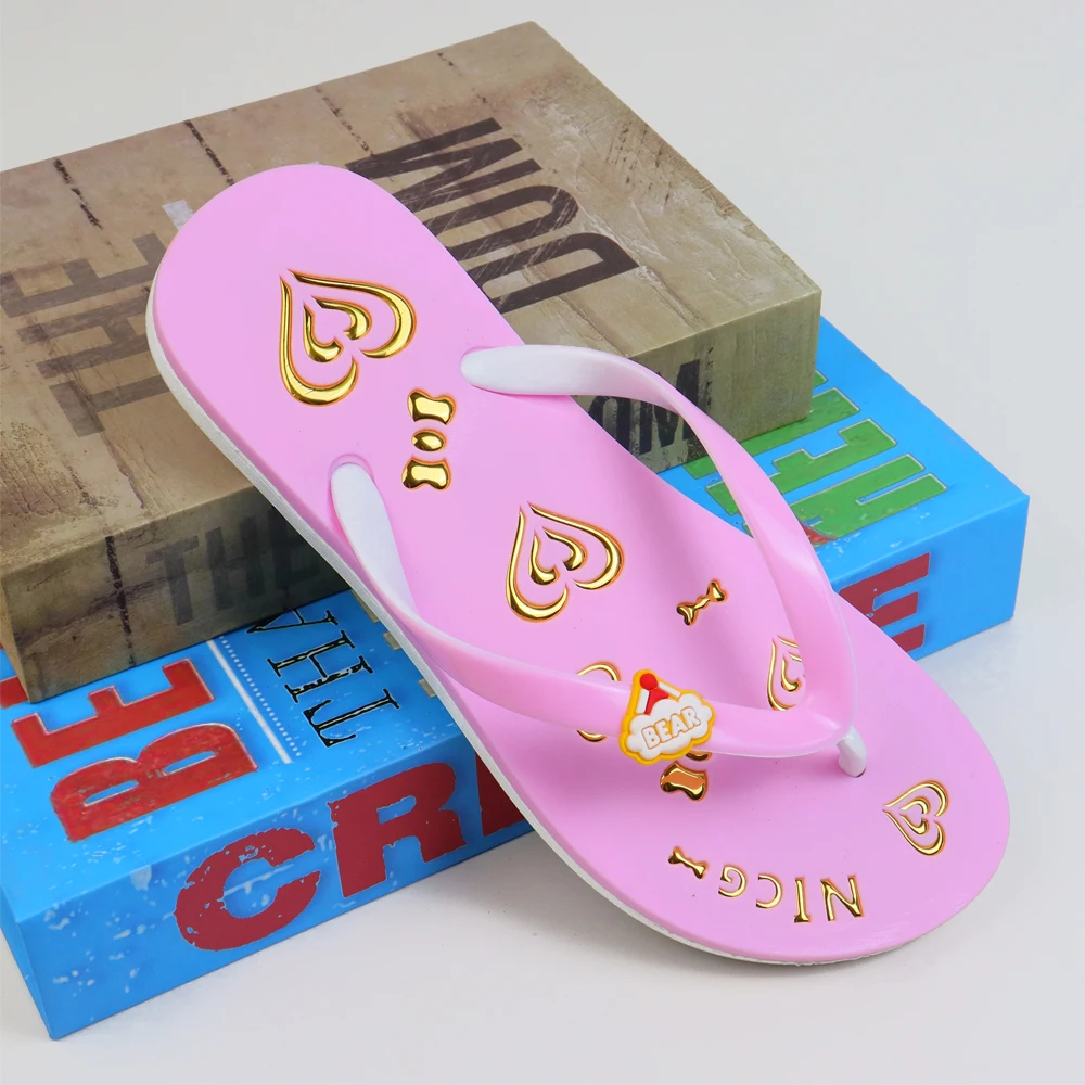 Factory Hot Selling Custom Logo Beach Slim Hard Drives Flip-Flops Slippers For Ladies