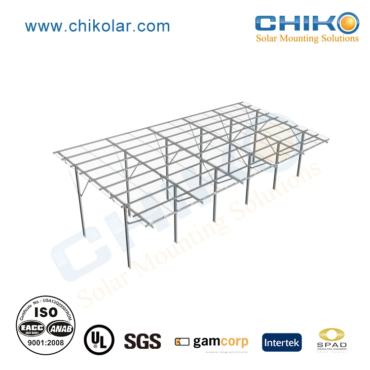 Cost effective pv ground racking system solar panel pole mounts