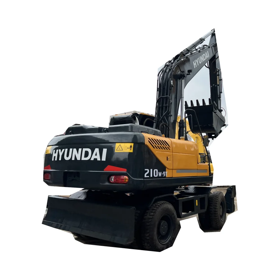 Used wheel excavator hyundai210w for sale good condition hyundai 210 excavator 20ton hyundai wheel excavator