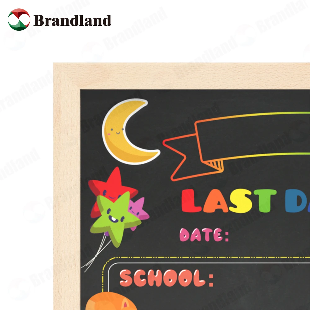 Винтажные доски из твердой древесины, Настольная цветная печатная доска, деревянная доска для записей, доска, свободно стоящая полка