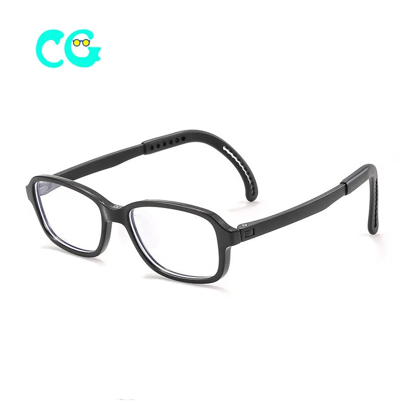 2024 New Myopia Optical Round Children Glasses Frame Solid TR90 Rubber Diopter Transparent Kids Glasses Flexible Soft Eyewear