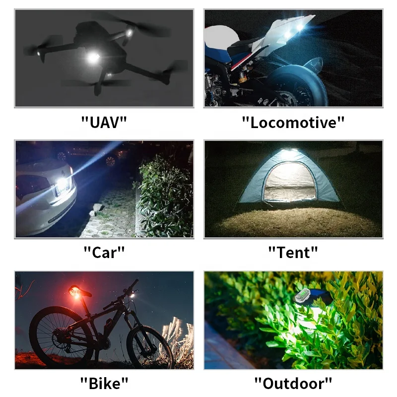 Universal Electric Vehicle Bicycle 2.4G Remote Control Large Aircraft Light Motorcycle Strobe Warning Light Drone Model Indicato