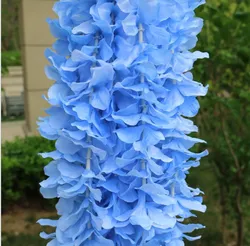 Wholesale cheap artificial wedding flower vine silk flower garland 1m or 2m for wedding home decoration