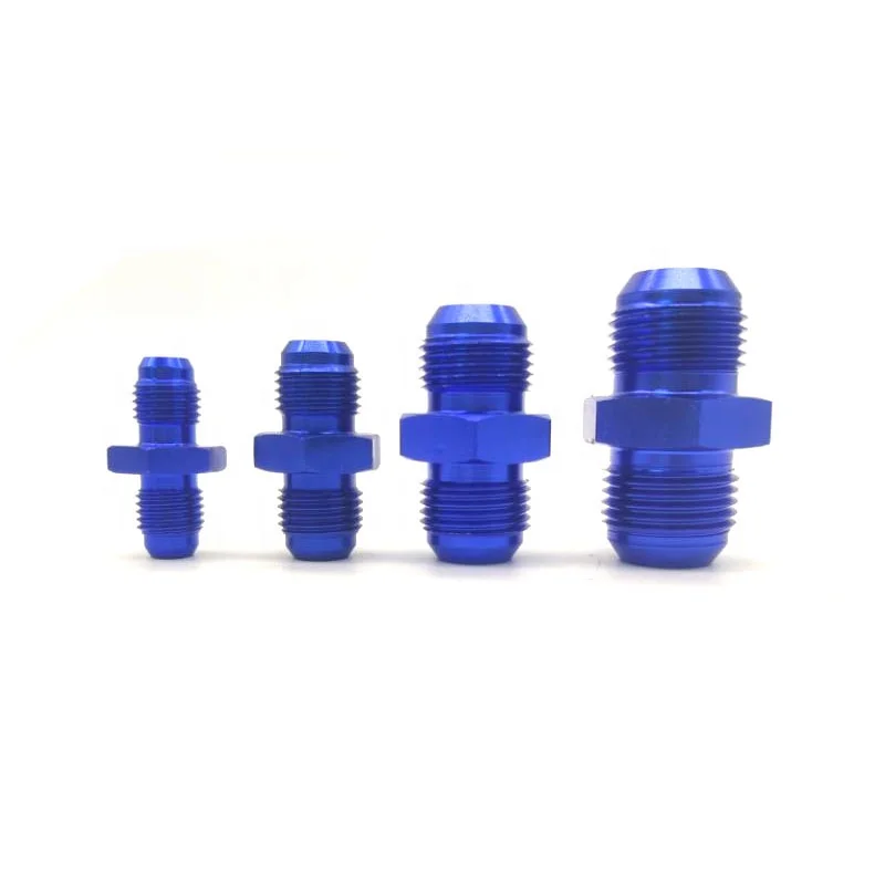 AN4-4 AN6-6 AN8-8 AN10-10 AN12-12 AN16-16 Car Straight Flared Aluminum Union Connector Male Adapter Oil Fuel Air Hose Fitting