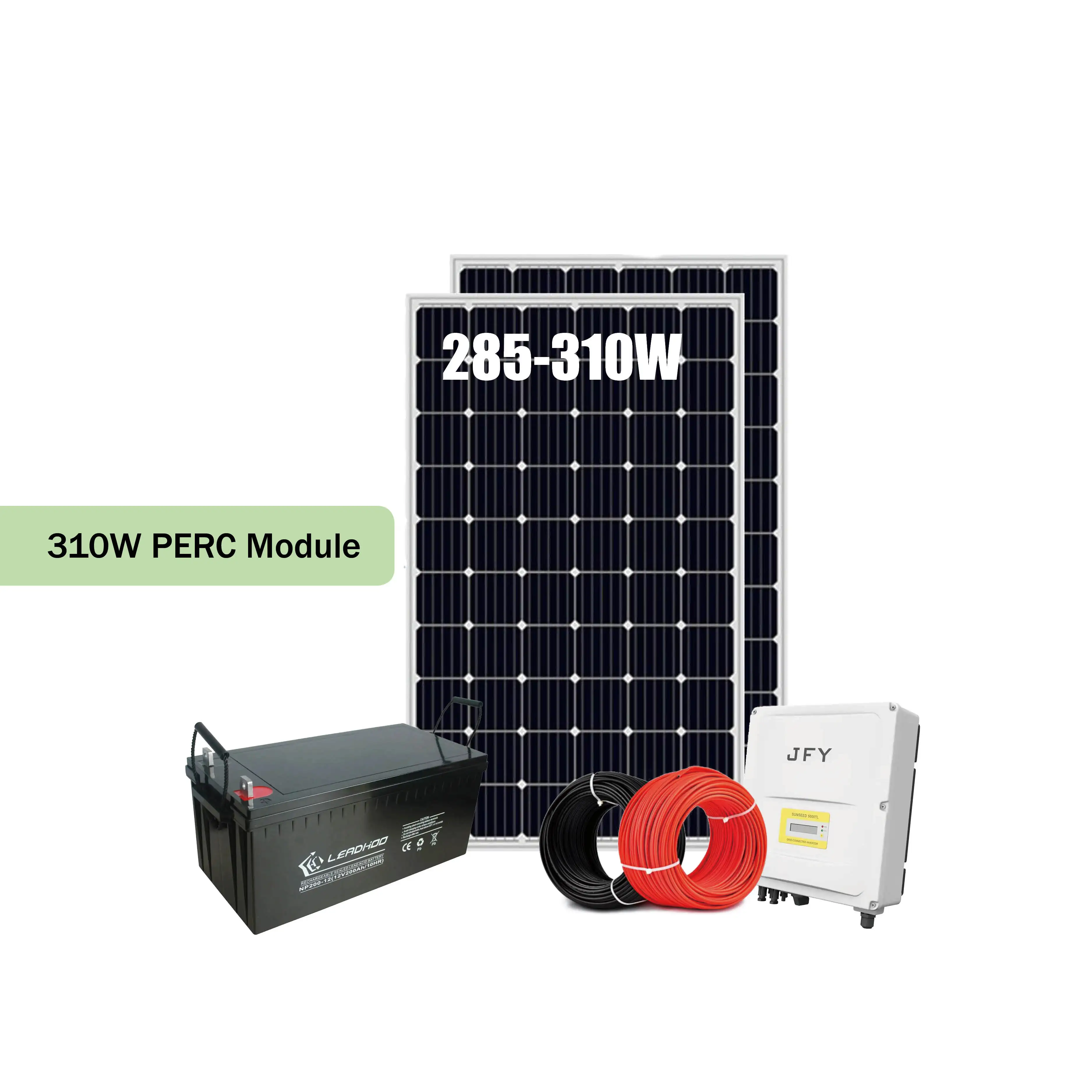 Монокристаллическая солнечная панель JA MBB, одностеклянный модуль 285-310 Вт, 60 ячеек PV, высокая эффективность 1000 В CEC