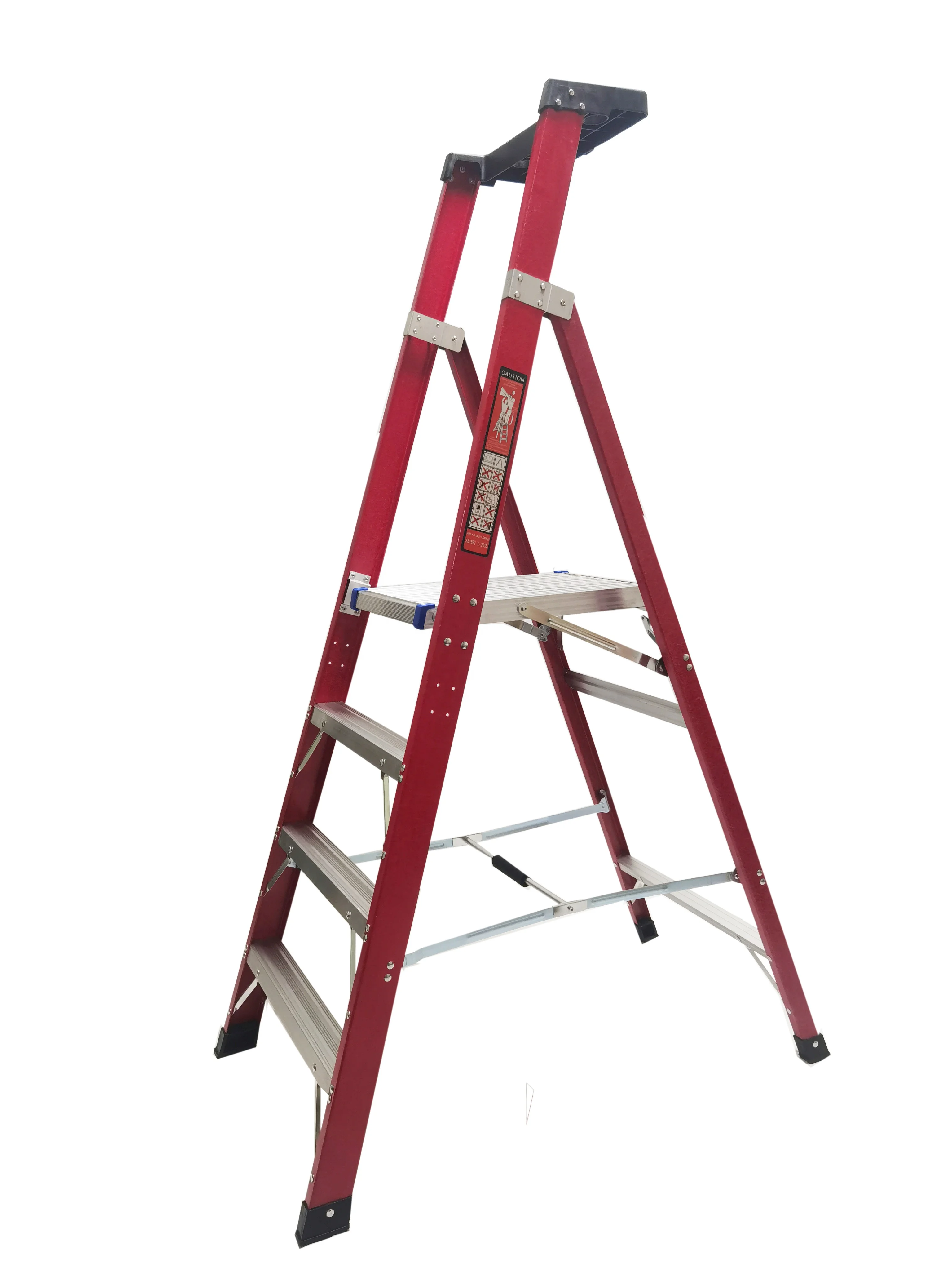 Kingbridge полная изоляция портативная Стекловолоконная Складная платформа лестница с подносом для инструментов Мобильная безопасная