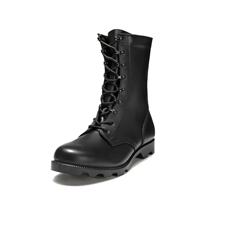 Top Quality Black BDU Safety Men Combat Boots ACU Full Black Genuine Leather Tactical Boot