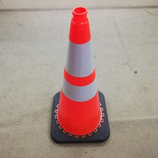 28'  America Standard Fluorescent Road Flexible PVC Cones Soft Collapsible Cones