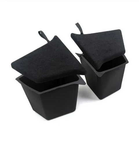 Оптовая продажа, бокс для хранения автомобиля Tesla Model Y, сделанный в Шанхае, боковой ящик для хранения в багажнике автомобиля, флокирующая подкладка, разделительный ящик