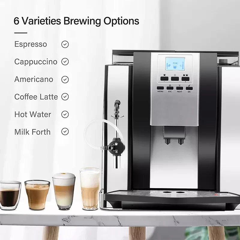 Commercial All-in-One Machine For home Use Smart Touch Screen 19 Bar Full Automatic Coffee Machine