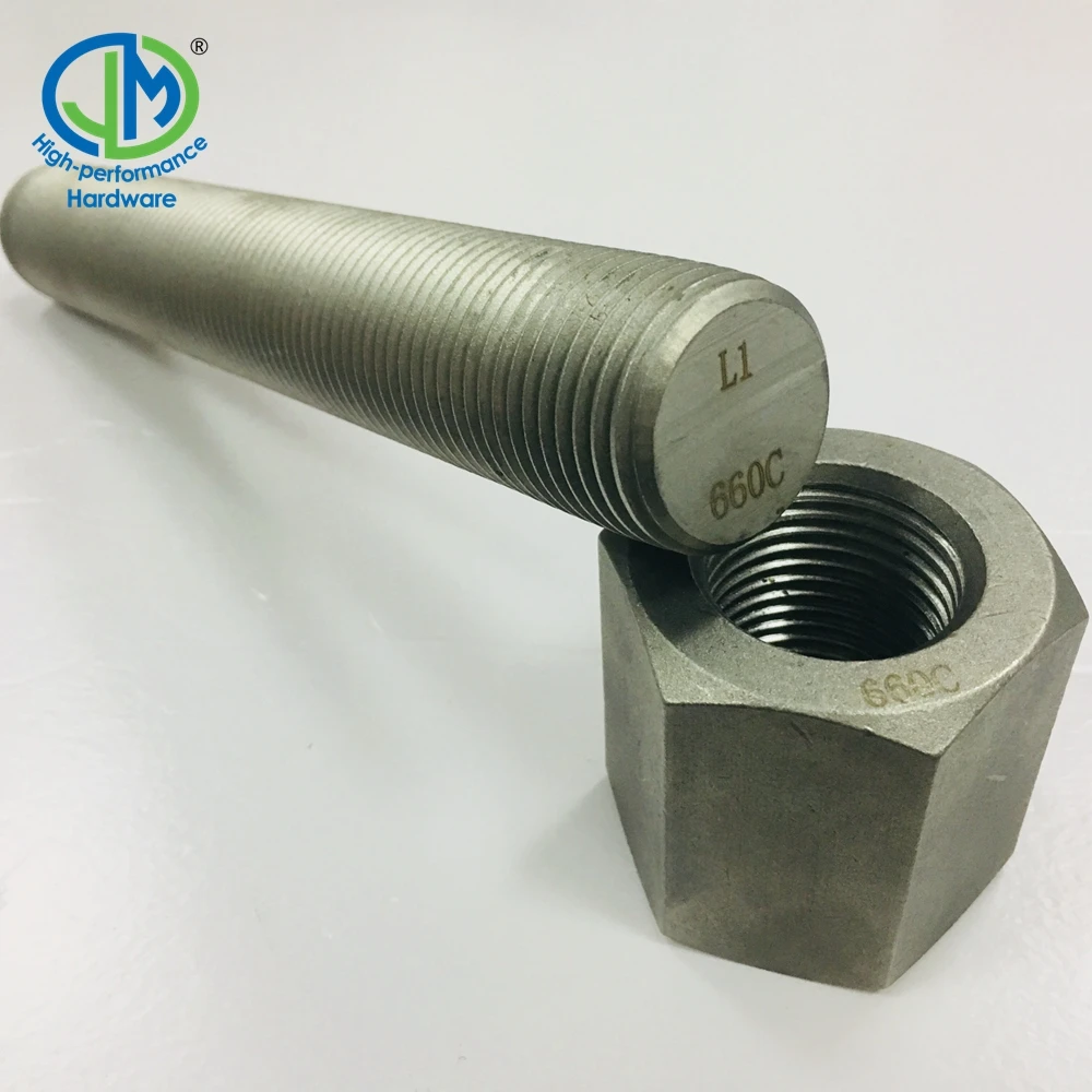 High Temperature Alloy Steel ASTM A453 Gr.660 A B C D Stud Bolt And Nut
