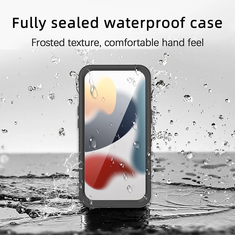 Waterproof Built in Screen Protector Full Protect Body Protective Shockproof Dustproof IP68 Waterproof Case for iPhone 15/15 Pro