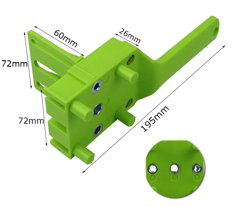 Wood Doweling Jig Punch Locator Drill Guide Handheld Woodworking Pocket Hole Jig Kit Drill Hole Puncher for Wood Dowel Joints
