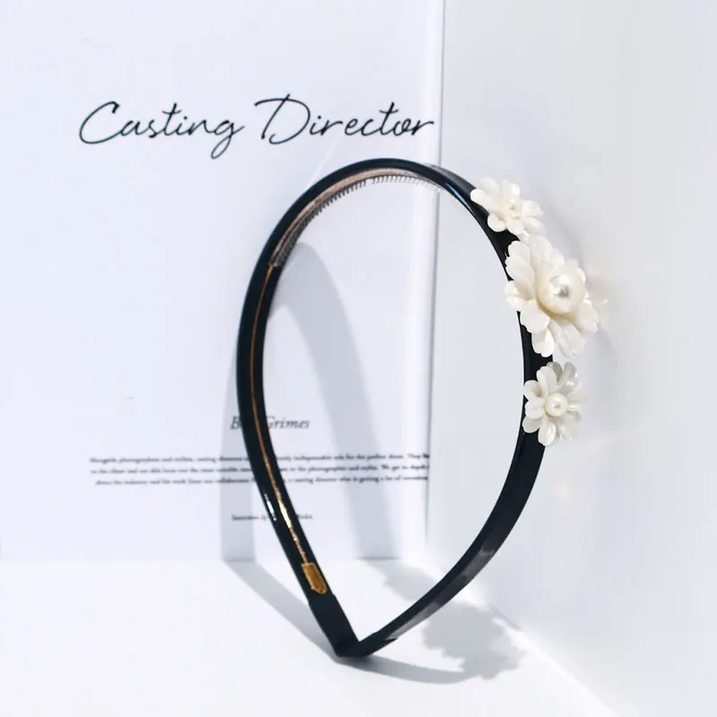 2020 goody beauty hair accessories 18 years old girls headwear embellished flowers stretchy headband cellulose acetate jewelry