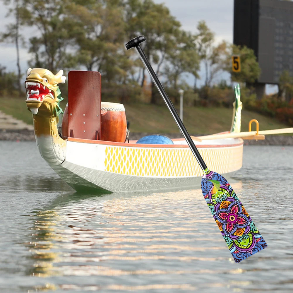 IDBF Approved Reliable Carbon Fiber Dragon Boat Paddle With Graphics Design On Blade ( Quality 1-Piece)